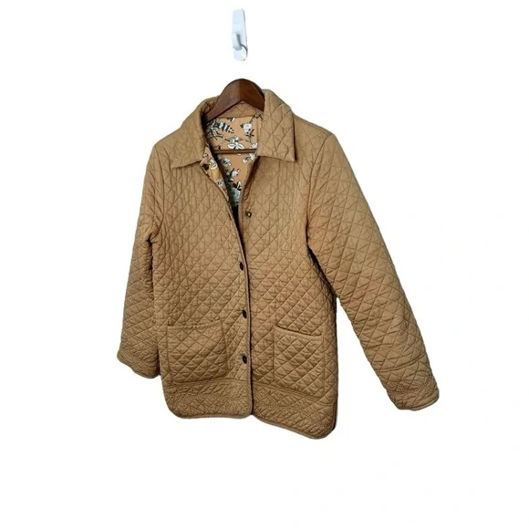 Denim & Co. Women’s Reversible Quilted Stitched Floral Jacket - Picture 4 of 13